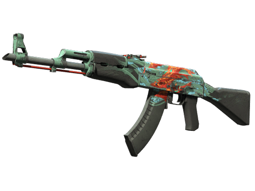 StatTrak™ AK-47 | Aquamarine Revenge (Well-Worn)