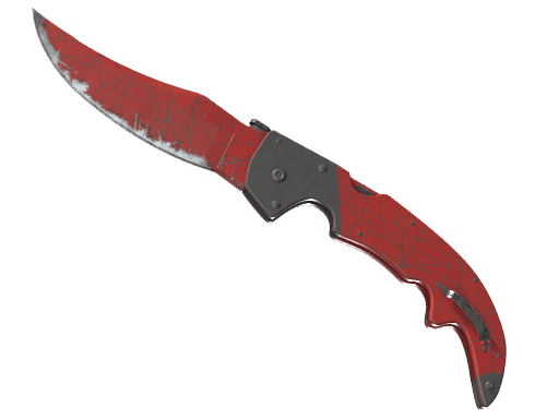 ★ Falchion Knife | Crimson Web (Well-Worn)
