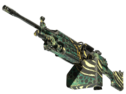 StatTrak™ M249 | Emerald Poison Dart (Well-Worn)