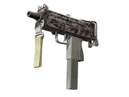 MAC-10 | Red Filigree (Battle-Scarred)
