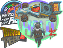 Auto Racing Sticker Collection