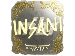 Sticker | insani (Gold) | Austin 2025