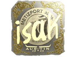 Sticker | isak (Gold) | Austin 2025