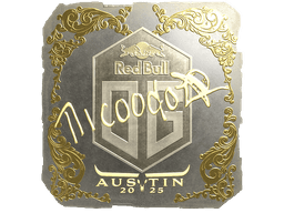 Sticker | nicoodoz (Gold) | Austin 2025
