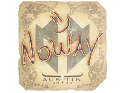 Sticker | noway | Austin 2025