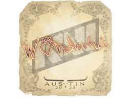 Sticker | w0nderful | Austin 2025