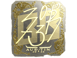 Sticker | zorte (Gold) | Austin 2025