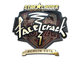 Sticker | facecrack (Gold) | Berlin 2019
