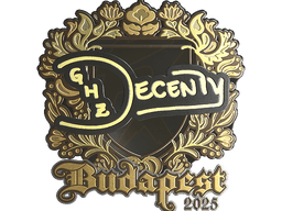 Sticker | decenty (Gold) | Budapest 2025