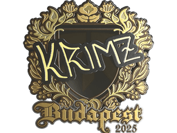 Sticker | KRIMZ (Gold) | Budapest 2025