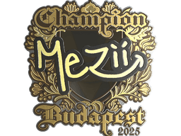 Sticker | mezii (Gold, Champion) | Budapest 2025