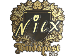 Sticker | nicx (Gold) | Budapest 2025