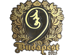 Sticker | nin9 (Gold) | Budapest 2025