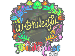Sticker | w0nderful (Holo) | Budapest 2025