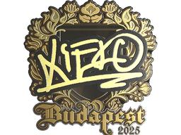 Sticker | xiELO (Gold) | Budapest 2025