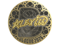 Sticker | alex666 (Gold) | Cologne 2026