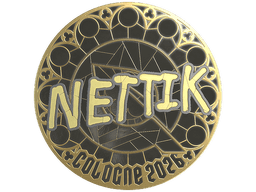 Sticker | nettik (Gold) | Cologne 2026