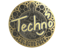 Sticker | Techno4K (Gold) | Cologne 2026