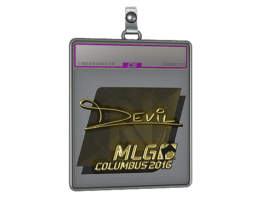 Sticker Slab | DEVIL (Gold) | Cologne 2016