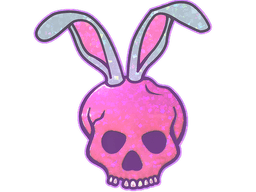 Sticker | Skull Bunny (Glitter)