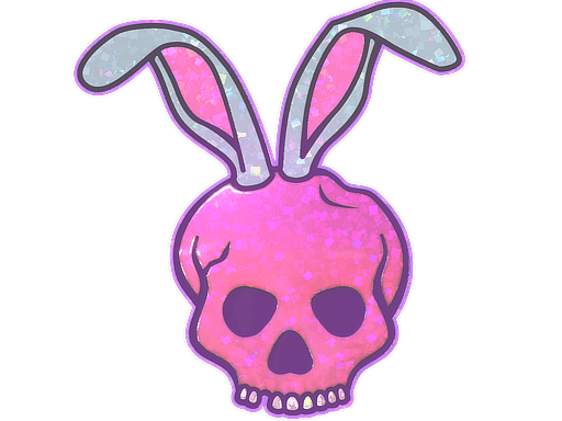 Skull Bunny (Glitter)