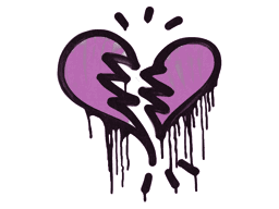 Broken Heart (Bazooka Pink)