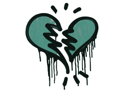 Broken Heart (Frog Green)