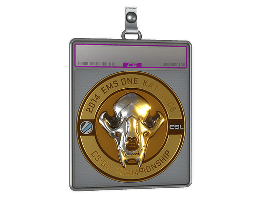Sticker Slab | Gold ESL Skull (Foil) | Katowice 2014