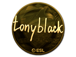 Sticker | tonyblack (Gold) | Katowice 2019