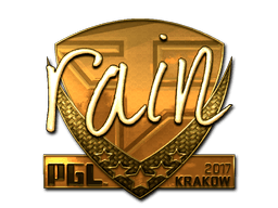 Sticker | rain (Gold) | Krakow 2017