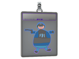Sticker Slab | Poorly Drawn FBI (Holo)