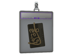 Sticker Slab | Hello MAC-10 (Gold)