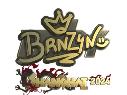 Sticker | brnz4n (Gold) | Shanghai 2024