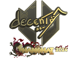 Sticker | decenty (Gold) | Shanghai 2024