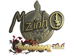 Sticker | mzinho (Gold) | Shanghai 2024