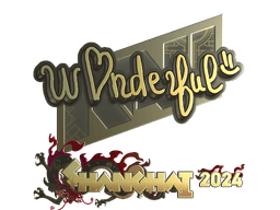 Sticker | w0nderful (Gold) | Shanghai 2024